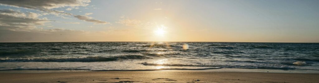 Beach at sunset